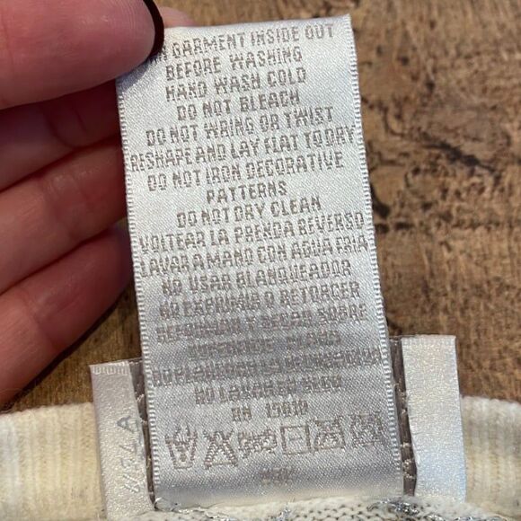 Designers Originals Sweater Set Cardigan/Shell Cream Metallic Embroidery 2 Piece - Picture 11 of 12